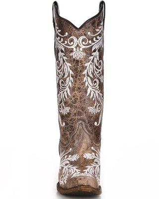 front of boot with white backdrop