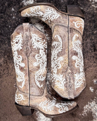 boots on cow hide