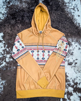 Ladies Legendary Hooey Hoodie in Tan with Thunderbird Accents – Apparel from Bronco Western Supply Co.