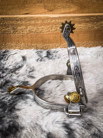 Ladies' Roping Spur with Engraved Band - Spurs - Weaver Leather - Bronco Western Supply Co.