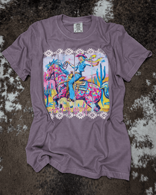 Leave Her Wild Cowgirl Graphic Tee – Apparel from Bronco Western Supply Co.