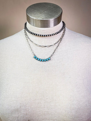 Lenna Navajo Style Pearl Layered Fashion Necklace – Jewelry from Bronco Western Supply Co.