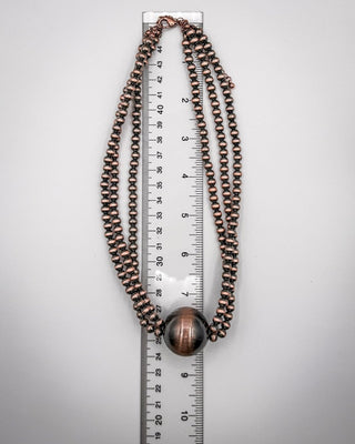 Lennox Layered Bead Fashion Necklace in Copper – Jewelry from Bronco Western Supply Co.