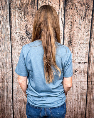 Let it Ride Rodeo Tour Graphic Tee - Slate Blue – Shirts & Tops from Bronco Western Supply Co.