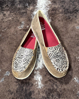 Liliosa Twisted X Slip - On Loafer - Bomber & Light Taupe – Women's Shoes from Bronco Western Supply Co.
