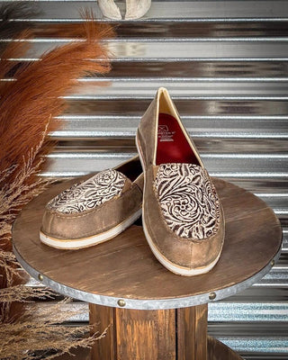 Liliosa Twisted X Slip - On Loafer - Bomber & Light Taupe – Women's Shoes from Bronco Western Supply Co.