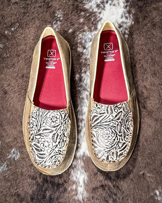 Liliosa Twisted X Slip - On Loafer - Bomber & Light Taupe – Women's Shoes from Bronco Western Supply Co.
