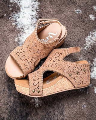 Lilly Platform Wedge Sandal in Tan by Very G – Women's Shoes from Bronco Western Supply Co.