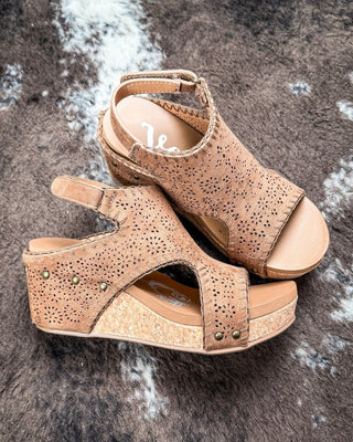 Lilly Platform Wedge Sandal in Tan by Very G – Women's Shoes from Bronco Western Supply Co.