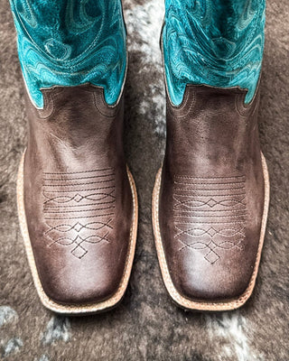 Lindsey Turquoise Boots by Roper – Women's Shoes from Bronco Western Supply Co.