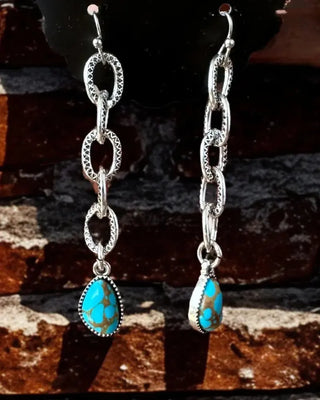 Linked In Chain Dangle Fashion Earrings – Jewelry from Bronco Western Supply Co.