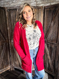 Lola Cardigan - Magenta Red - Apparel - Bronco Western Supply Co. - Bronco Western Supply Co.