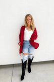 Lola Cardigan - Magenta Red - Apparel - Bronco Western Supply Co. - Bronco Western Supply Co.