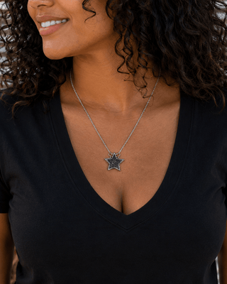 Lone Star Necklace in Black – Jewelry from Bronco Western Supply Co.