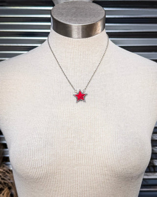 Lone Star Necklace in Red – Jewelry from Bronco Western Supply Co.