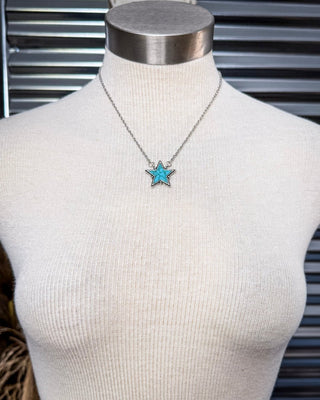 Lone Star Necklace in Teal – Jewelry from Bronco Western Supply Co.