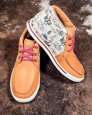 Loretta Twisted X Hooey Loper - Tan, Ivory, & Turquoise – Women's Shoes from Bronco Western Supply Co.