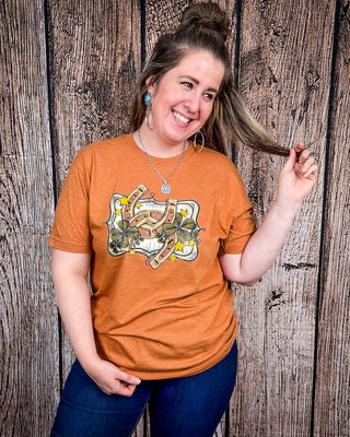 Lucky Stars Graphic Tee - Heather Harvest – Shirts & Tops from Bronco Western Supply Co.
