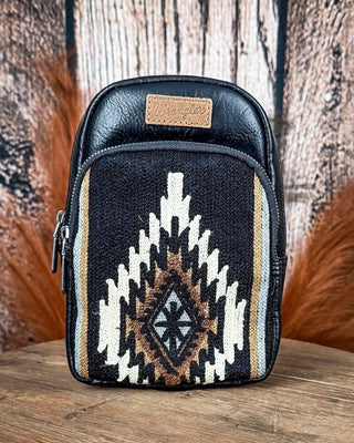 Magnolia Aztec Sling Bag in Black by Wrangler – Purses & Wallets from Bronco Western Supply Co.
