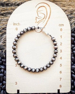 Marcy Navajo Style Pearl Hoop Fashion Earrings – Jewelry from Bronco Western Supply Co.