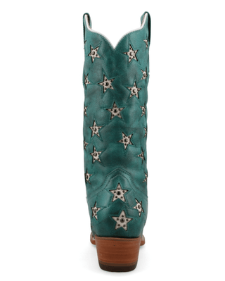 Marfa Black Star Leather Boots - Turquoise and Champagne – Women's Shoes from Bronco Western Supply Co.