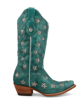 Marfa Black Star Leather Boots - Turquoise and Champagne – Women's Shoes from Bronco Western Supply Co.