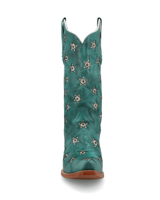 Marfa Black Star Leather Boots - Turquoise and Champagne – Women's Shoes from Bronco Western Supply Co.