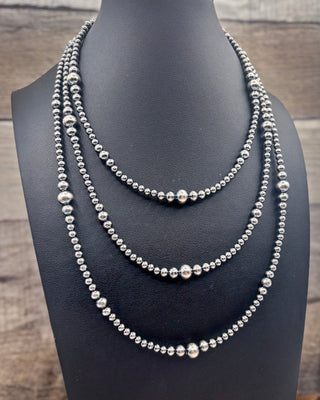 Marin Graduated Sterling Silver Pearl Necklace (15"-22") – Jewelry from Bronco Western Supply Co.