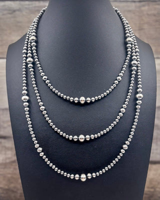 Marin Graduated Sterling Silver Pearl Necklace (15"-22") – Jewelry from Bronco Western Supply Co.