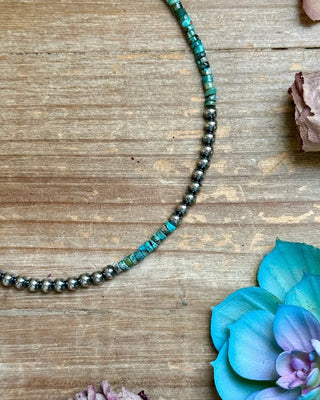 Mariposa Turquoise Heishi and Sterling Silver Necklace – Jewelry from Bronco Western Supply Co.