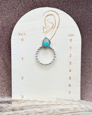 Matrix Drop Turquoise Beaded Hoop Earrings – Jewelry from Bronco Western Supply Co.