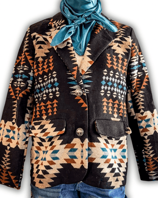 Mesa Mirage Southwestern Print Blazer – Apparel from Bronco Western Supply Co.