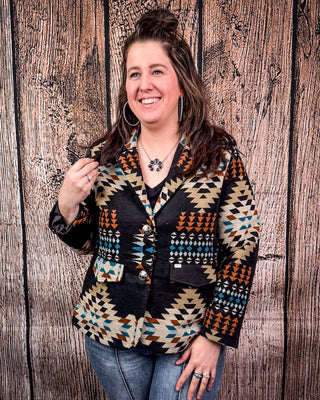 Mesa Mirage Southwestern Print Blazer – Apparel from Bronco Western Supply Co.