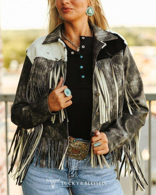 Midnight Rider Black Vintage Leather Fringe Jacket – Apparel from Bronco Western Supply Co.