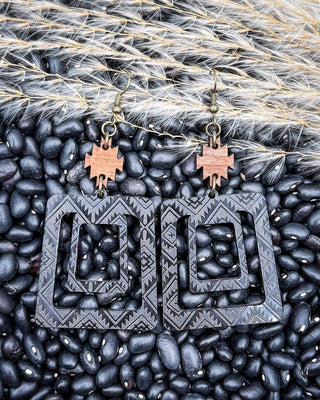 Midnight Ridge Cutout Earrings in Black – Jewelry from Bronco Western Supply Co.
