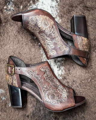 Mika Closed Back Mule Heel in Brown by Roper – Women's Shoes from Bronco Western Supply Co.