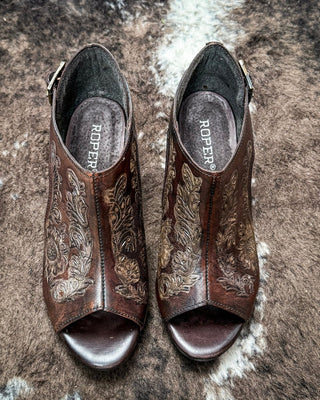 Mika Closed Back Mule Heel in Brown by Roper – Women's Shoes from Bronco Western Supply Co.