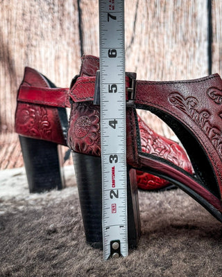 Mika Closed Back Mule Heel in Red by Roper – Women's Shoes from Bronco Western Supply Co.