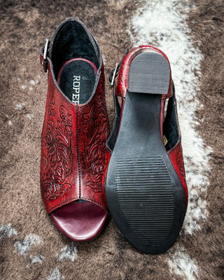 Mika Closed Back Mule Heel in Red by Roper – Women's Shoes from Bronco Western Supply Co.