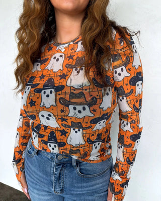 Moon Child Cowboy Ghost Mesh Top by Blakeley – Apparel from Bronco Western Supply Co.