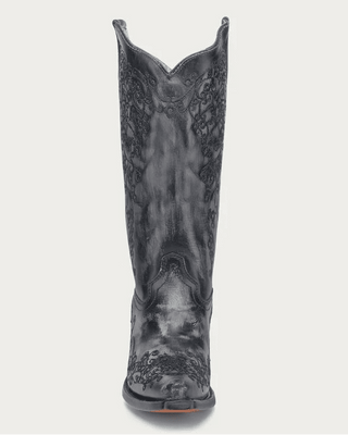 Moonflower Embroidered Snip Toe Boots in Black and Bone by Corral Boots – Women's Boots from Bronco Western Supply Co.