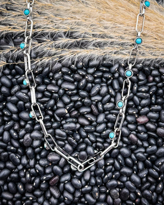 Morrow Chain Necklace with Stone Accents – Jewelry from Bronco Western Supply Co.