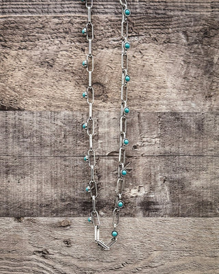 Morrow Chain Necklace with Stone Accents – Jewelry from Bronco Western Supply Co.