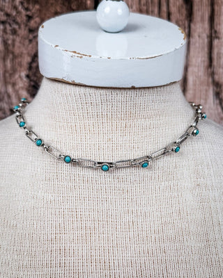Morrow Chain Necklace with Stone Accents – Jewelry from Bronco Western Supply Co.