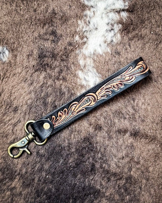 Myra Bag - Blacksmith Trail Tooled Leather Key Fob in Canyon Ember – Accessories from Bronco Western Supply Co.