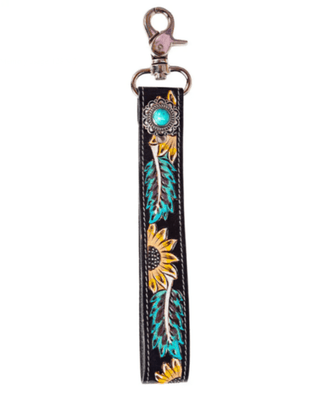 Myra Bag - Cheyenne Bloom Hand - Tooled Key Fob – Accessories from Bronco Western Supply Co.
