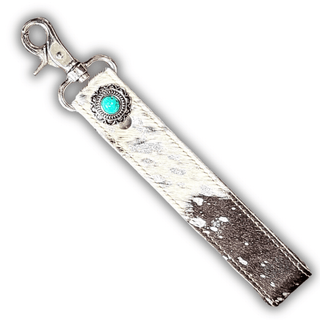 Myra Bag - Concho Delight Key Fob in Black & White – Accessories from Bronco Western Supply Co.