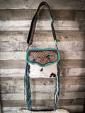 Myra Bag - Creek Blossom Fringed Hand - Tooled Bag - Purses & Wallets - Myra Bag - Bronco Western Supply Co.