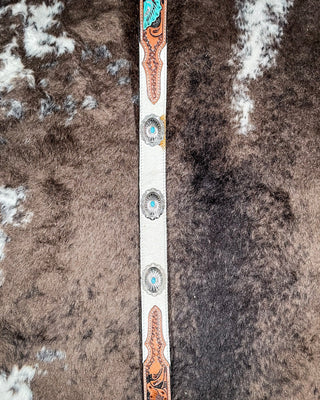 Myra Bag - Cummerband Hand Tooled Concho Belt – Accessories from Bronco Western Supply Co.