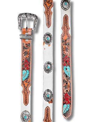 Myra Bag - Cummerband Hand Tooled Concho Belt – Accessories from Bronco Western Supply Co.